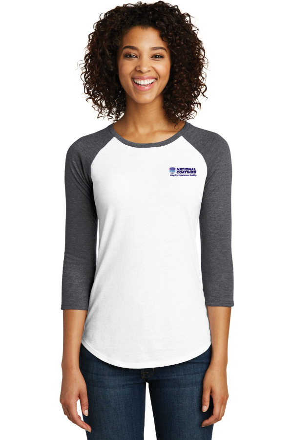 Ladies Fitted 3/4-Sleeve Raglan Tee DT6211