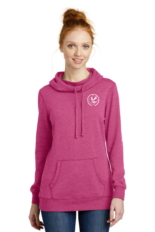 Ladies Lightweight Fleece Hoodie DM493