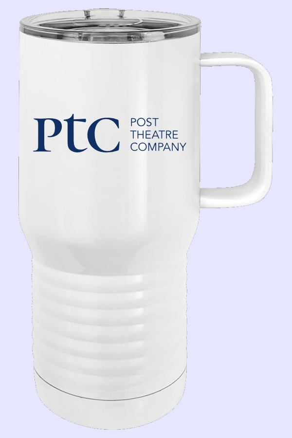 20 oz. White Insulated Travel Mug with Slider Lid