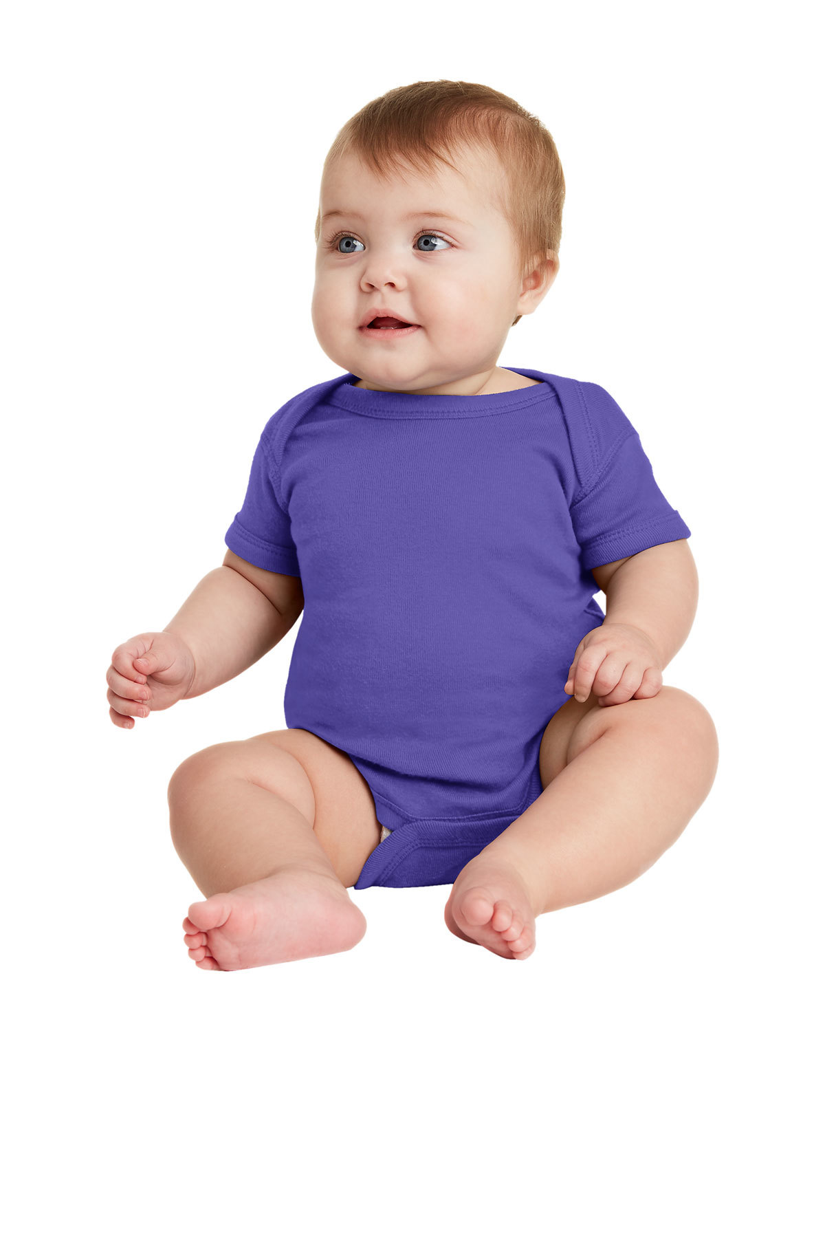 Infant Short Sleeve Baby Rib Bodysuit