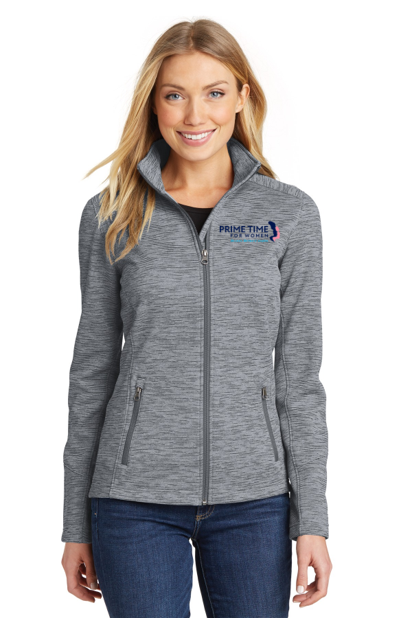 Ladies Digi Stripe Fleece Jacket