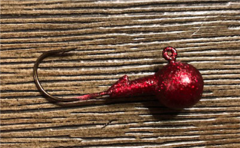 Red Raspberry Glitter Jig 5 Pack