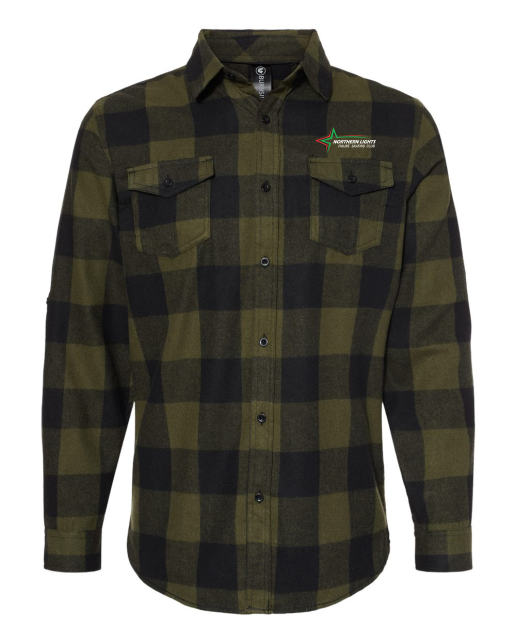 Yarn Dyed Long Sleeve Flannel Shirt Embroidered