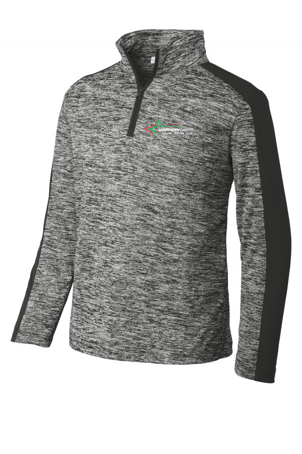 Youth PosiCharge  Electric Heather Colorblock 1/4-Zip Pullover