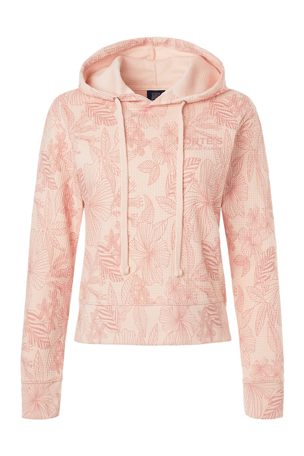 MV Sport Womens Maddie Floral Print Hooded Sweatshirt