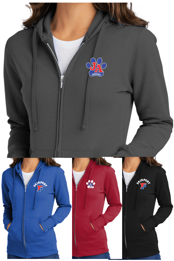 Ladies Core Fleece Full-Zip Hooded Sweatshirt LPC78ZH