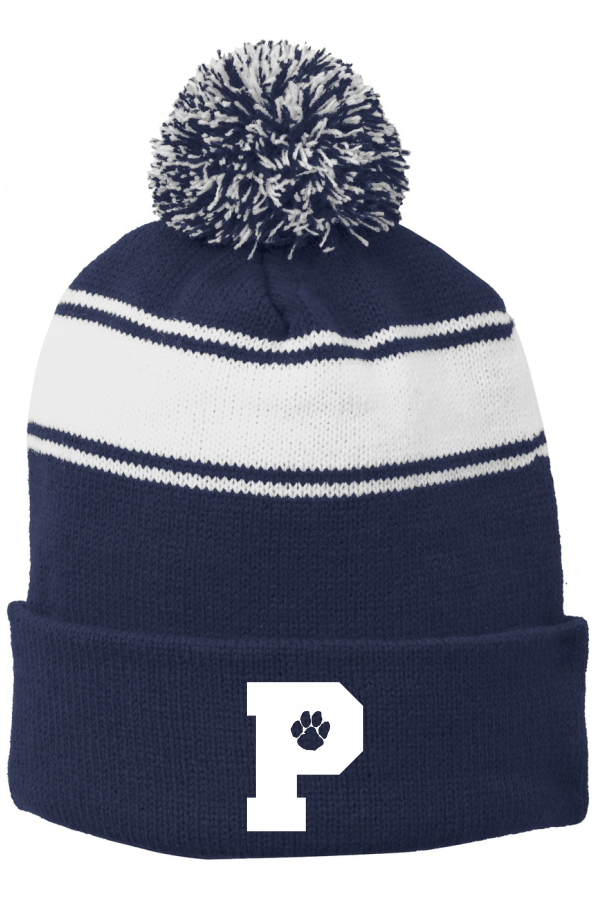 Stripe Pom Pom Beanie STC28