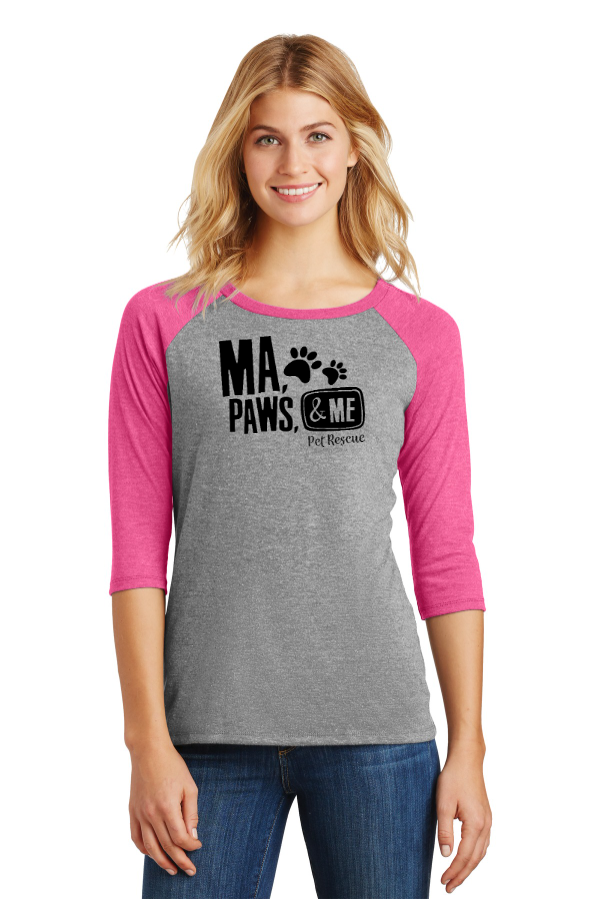 D3-District Women s Perfect Tri 3/4-Sleeve Raglan. DM136L