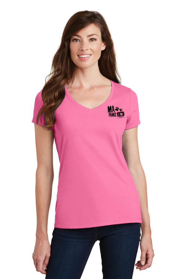 D2-Port & Company Ladies Fan Favorite V-Neck Tee. LPC450V