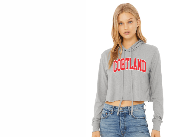 Ladies - BELLA + CANVAS - Womenâ€™s Triblend Crop Long Sleeve Hoodie