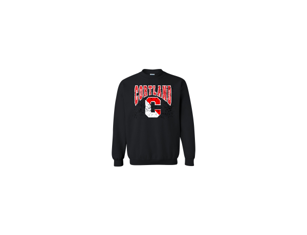 Crew Sweatshirt - Big C Black Champion - Cortland Big C Double Dry Eco Crewneck Sweatshirt