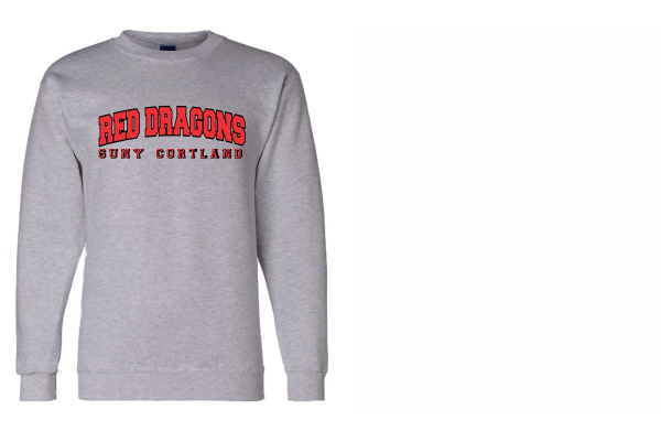 Crew Sweatshirt - Grey Champion - Red Dragons Double Dry Eco Crewneck Sweatshirt