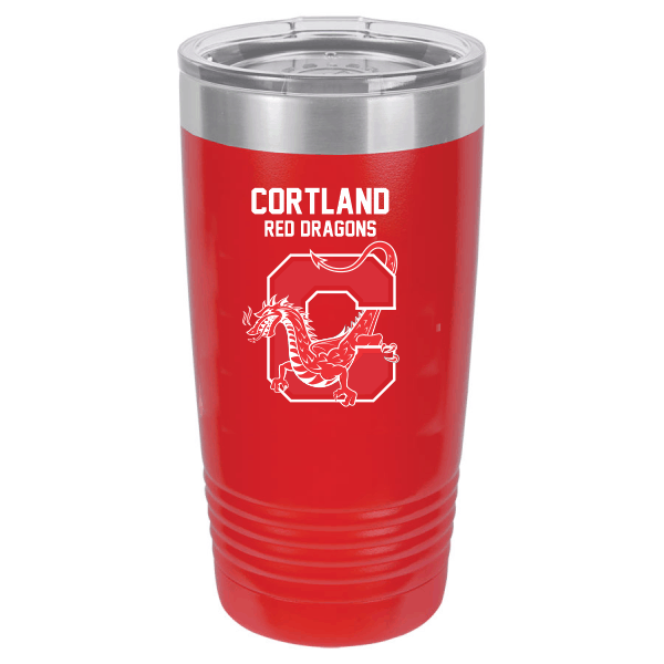 Drinkware - LTM7203 - Polar Camel 20 oz. Red Ringneck Vacuum Insulated Tumbler w/Clear Lid