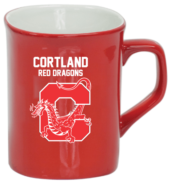 Drinkware - LMG42 - 10 oz. Red Ceramic Rounded Corner LazerMug