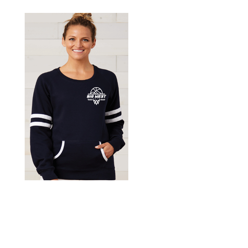 Ladies Varsity Fleece Crew Neck Pullover