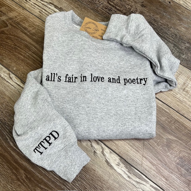 Love & Poetry Embroidered Crewneck Sweatshirt
