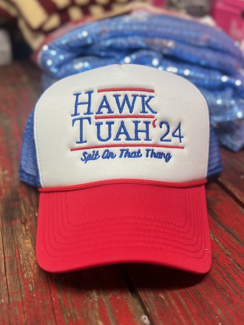 Hawk Tuah Embroidered Foam Trucker Cap