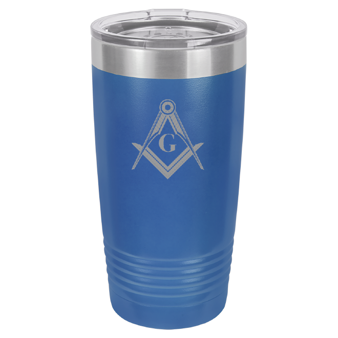 Polar Camel 20oz Royal Blue Ringneck Vacuum Insulated Tumbler with Clear Lid