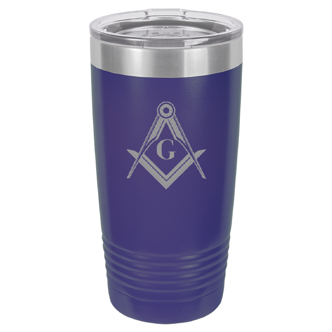 Polar Camel 20oz Purple Ringneck Vacuum Insulated Tumbler with Clear Lid