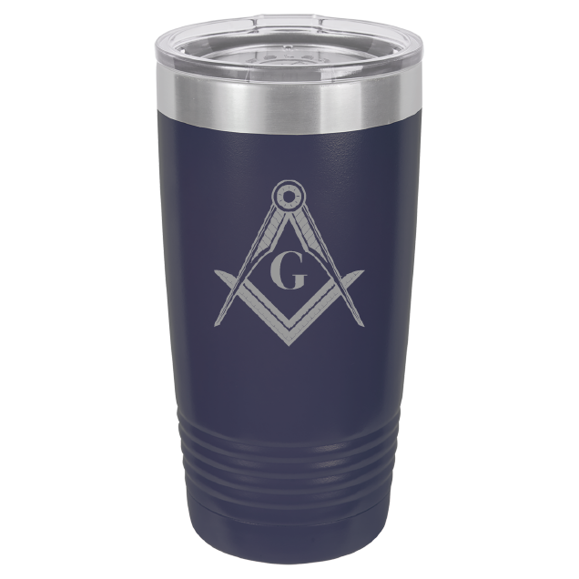 Polar Camel 20oz Navy Ringneck Vacuum Insulated Tumbler with Clear Lid