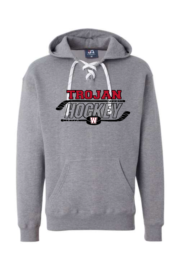 TROJAN HOCKEY Sport Lace Hooded Sweatshirt