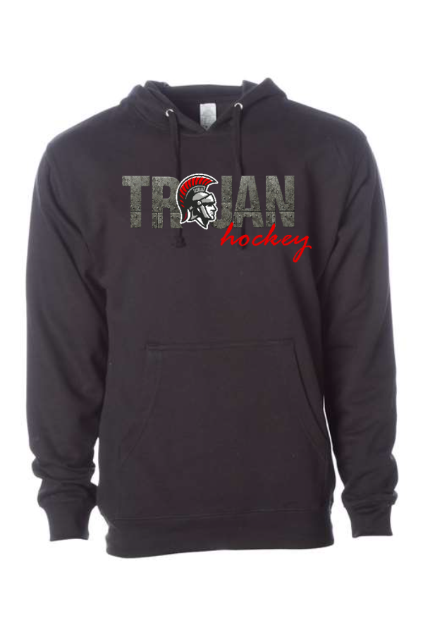 Metal Trojan Hockey Midweight Hooded Sweatshirt