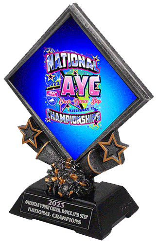 AYC Nationals Small Diamond Cheer Trophy