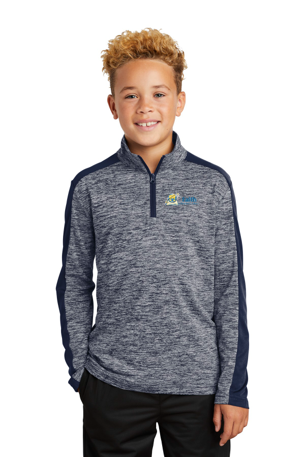 *Uniform Approved* YOUTH Electric Heather 1/4-Zip Pullover