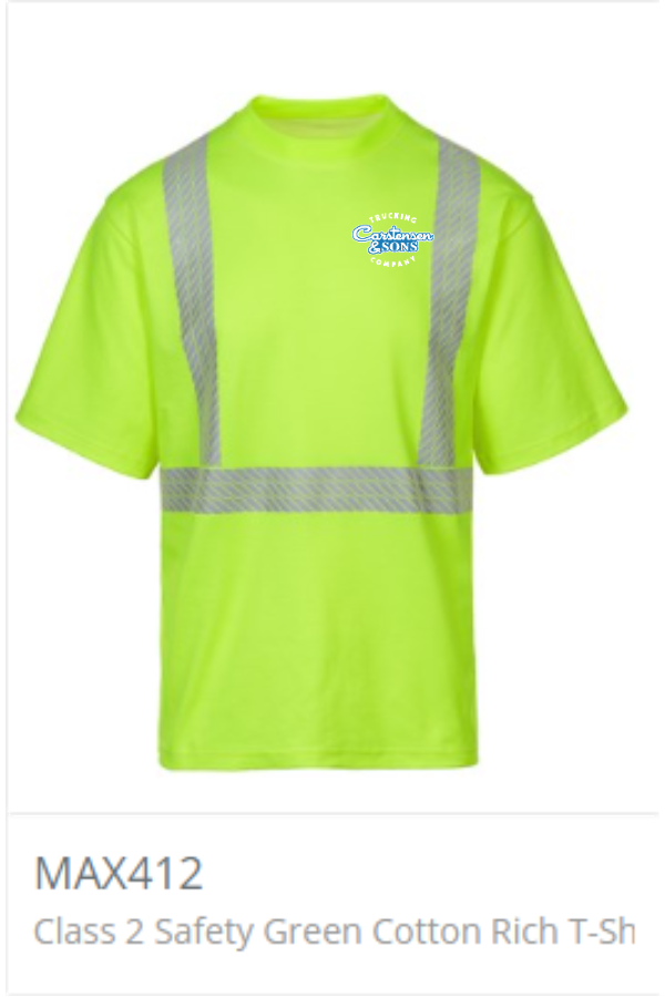 MAX 412 CLASS 2 SAFETY GREEN T-SHIRT LCL