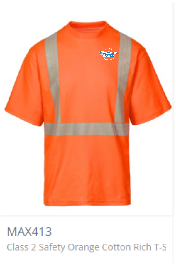 MAX413 SAFETY ORANGE T-SHIRT CLASS 2 LCL