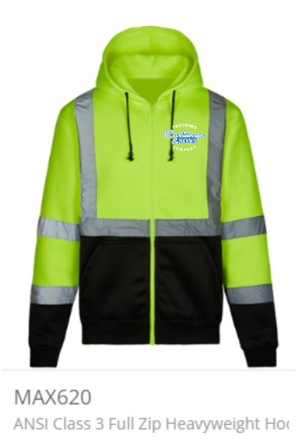 MAX620 ANSI Class 3 Full Zip Heavyweight Hoodie LCL