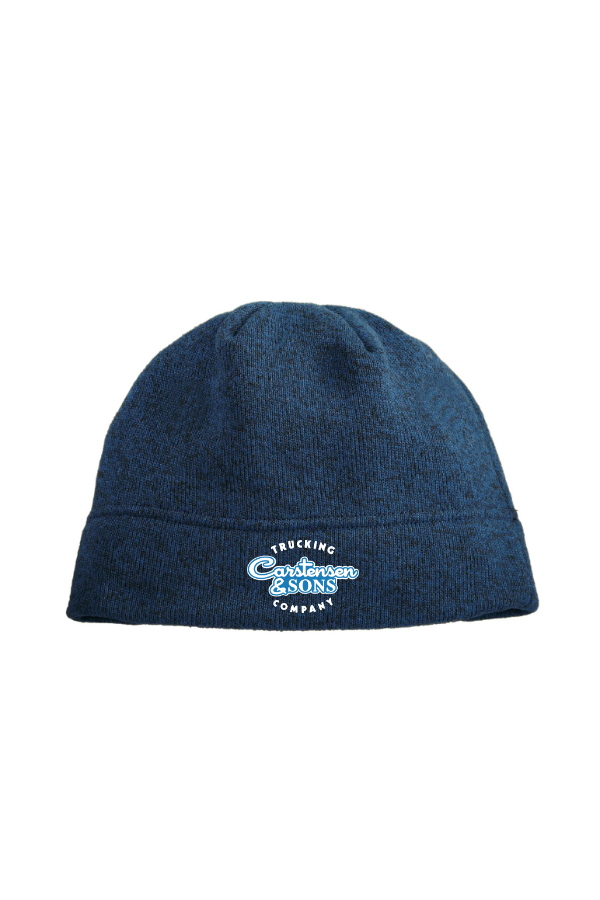 C917 Heathered Knit Beanie Carstensen Logo on Front