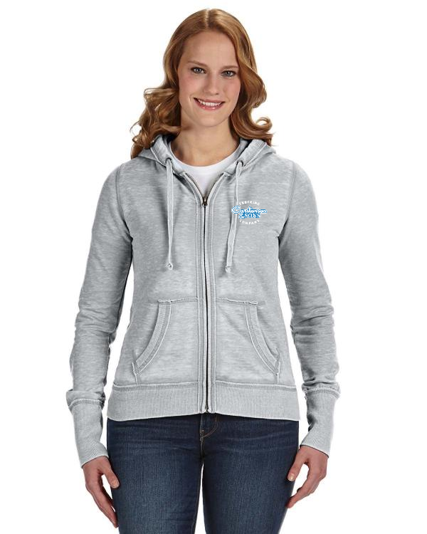 JA8913 Ladies Zen Full-Zip Fleece Hooded Sweatshirt LCL