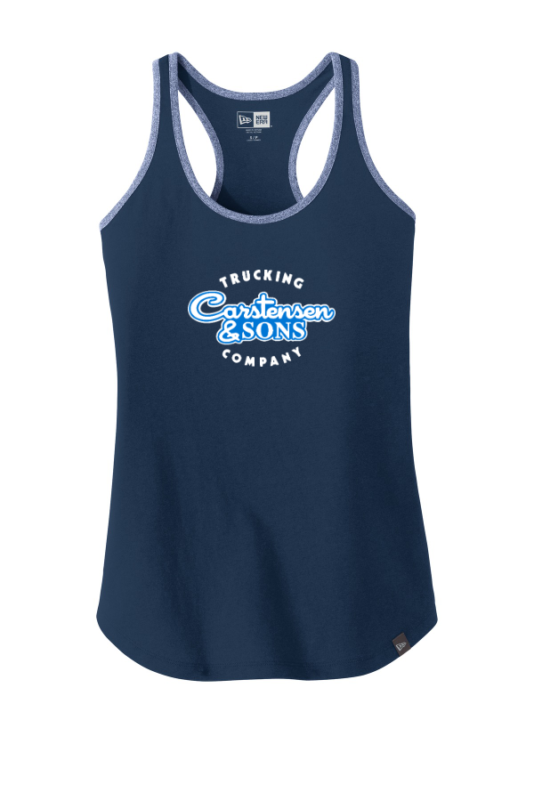 LNEA105 Ladies Heritage Blend Racerback Tank CARSTENSEN FRONT CENTER LOGO