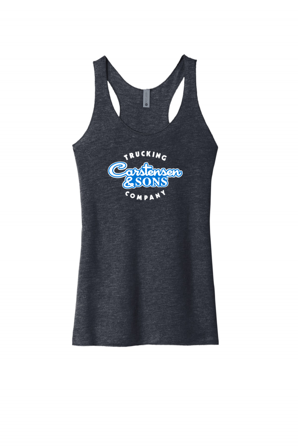 NL6733 Next Level Apparel  Women's Tri-Blend Racerback Tank CARSTENSEN FRONT CENTER LOGO