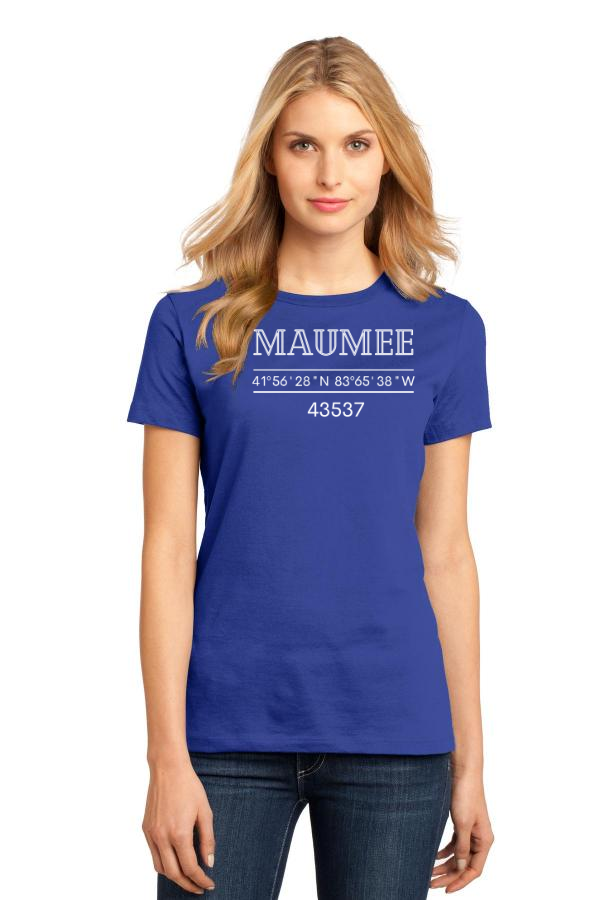 Maumee Chamber Coordinates Tee White Text - Ladies