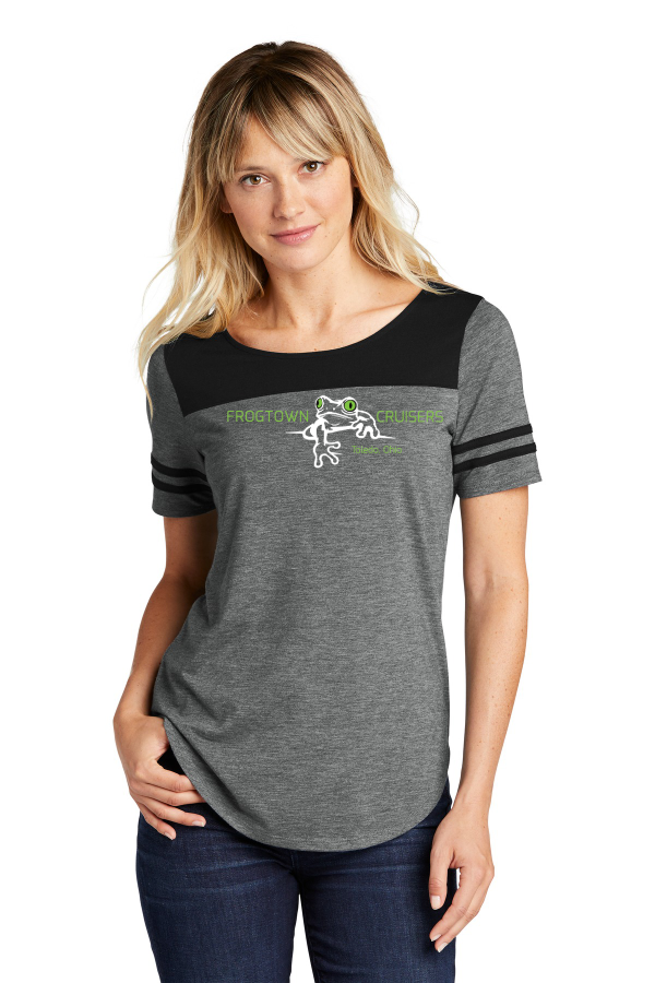 Ladies Tri-Blend Wicking Fan Tee