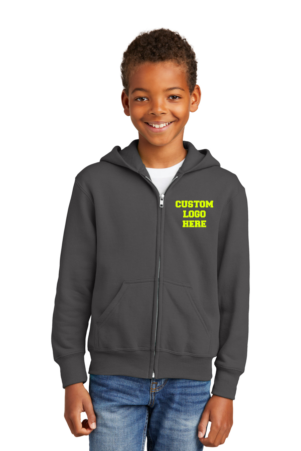 Youth Core Fleece Full-Zip Hooded Sweatshirt