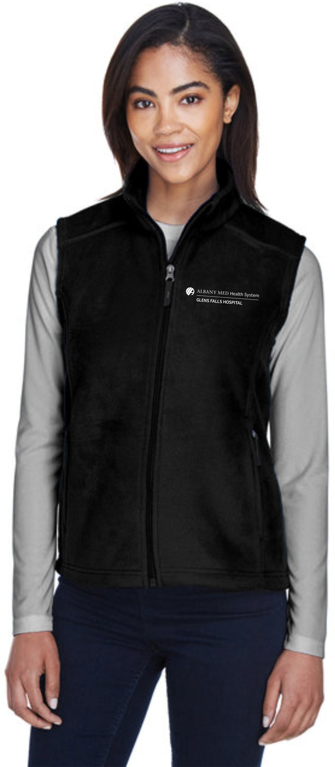 Fleece Vest with logo-Ladies