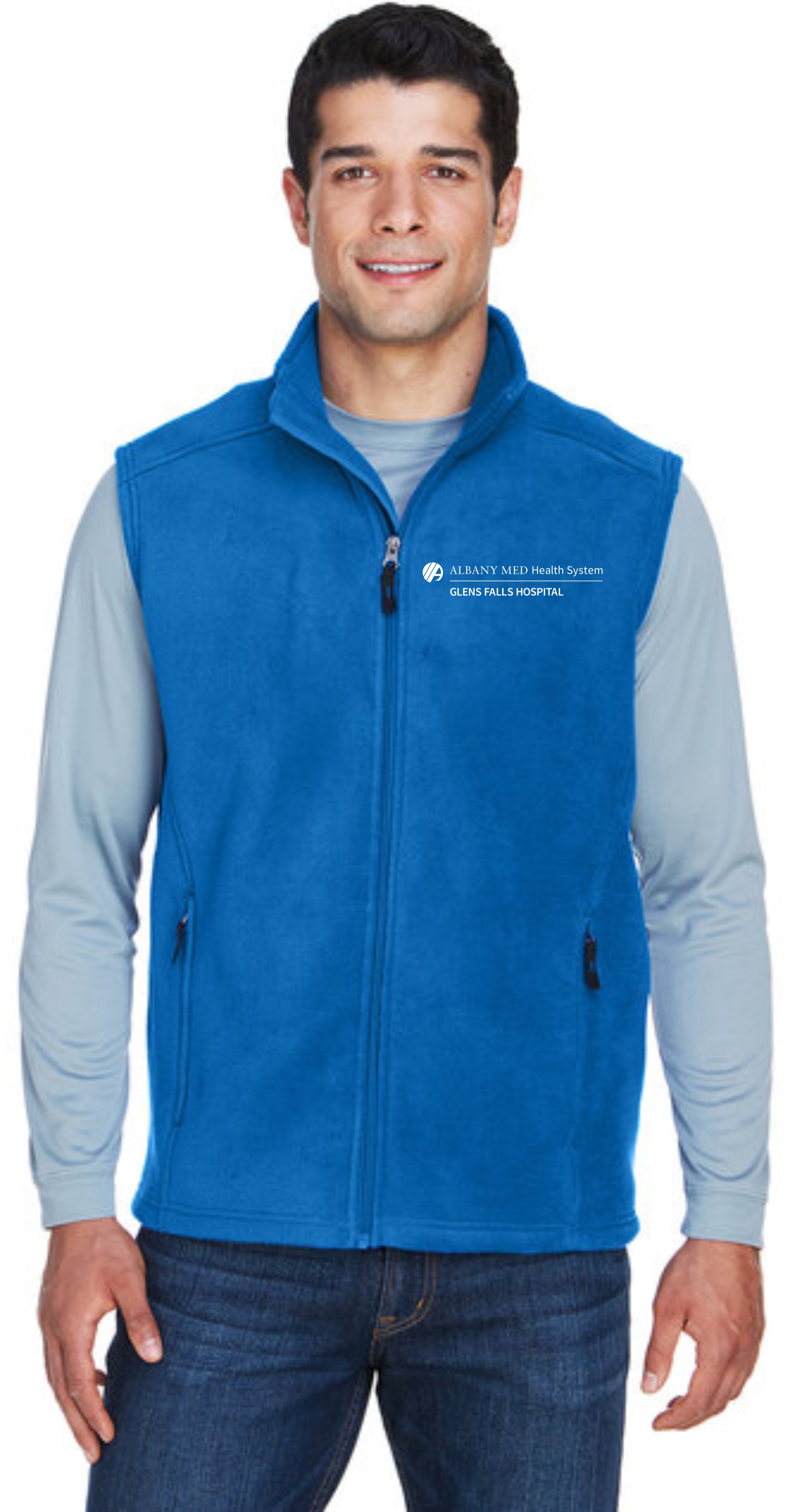 Fleece Vest with logo-Mens