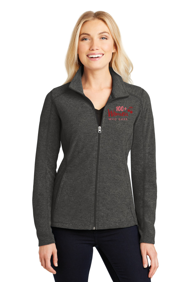 Ladies Heather Microfleece Full-Zip Jacket