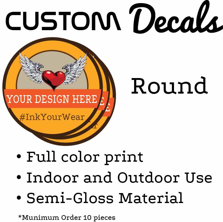 Custom ROUND Decals