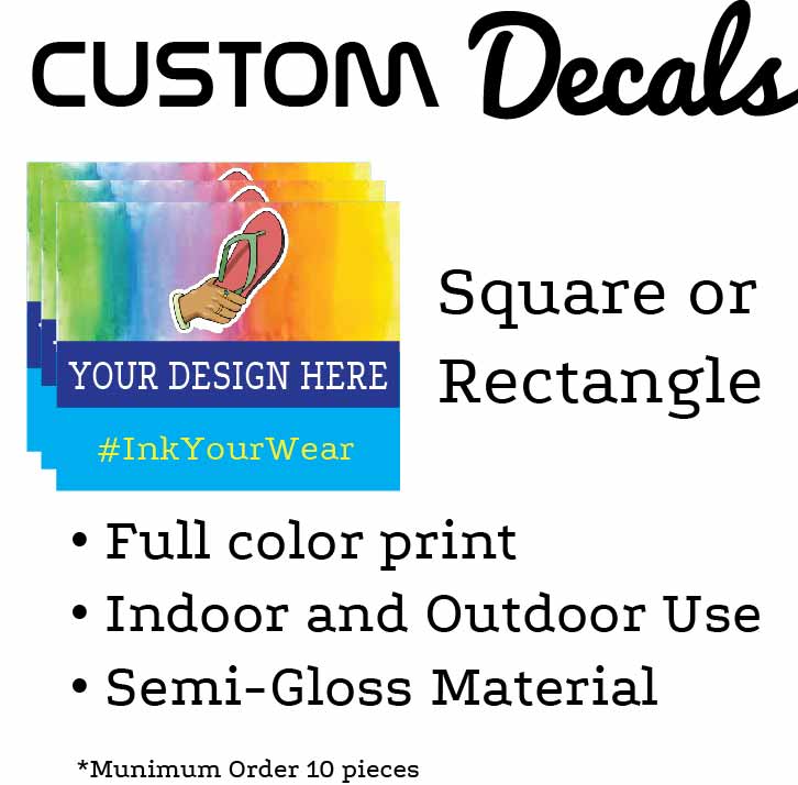 Custom SQUARE/RECTANGLE Decals