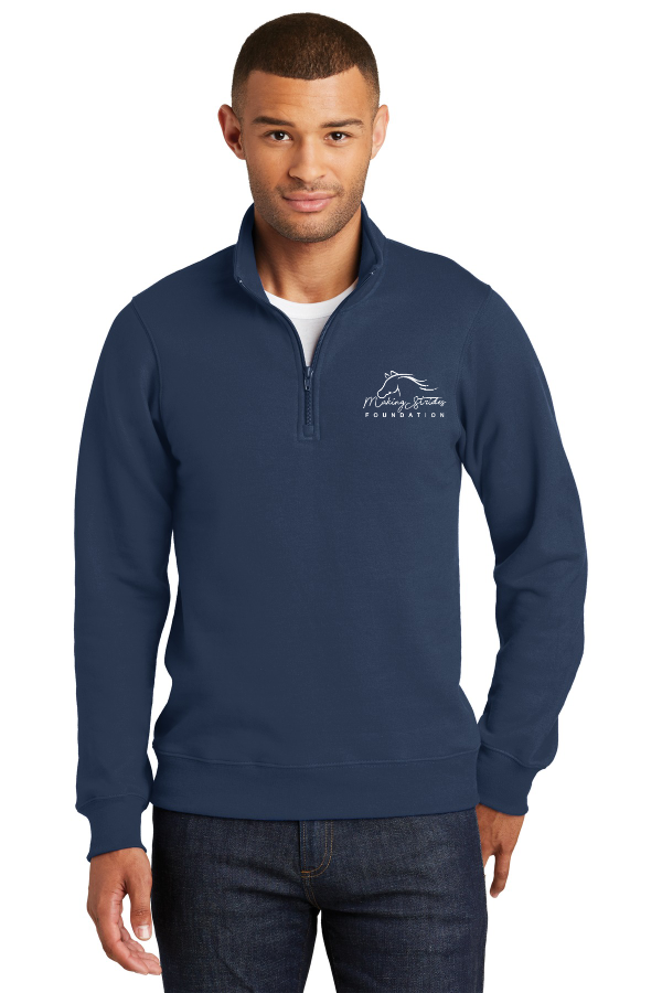 Making Strides Embroidered Port & Company Fleece 1/4-Zip Pullover Sweatshirt