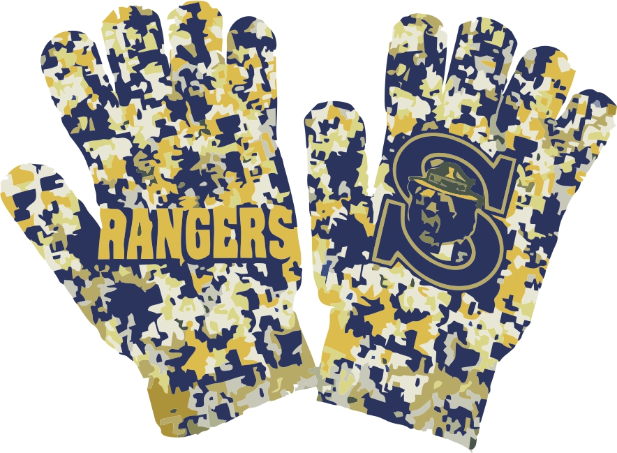 Rangers Gold/Navy/White Gloves