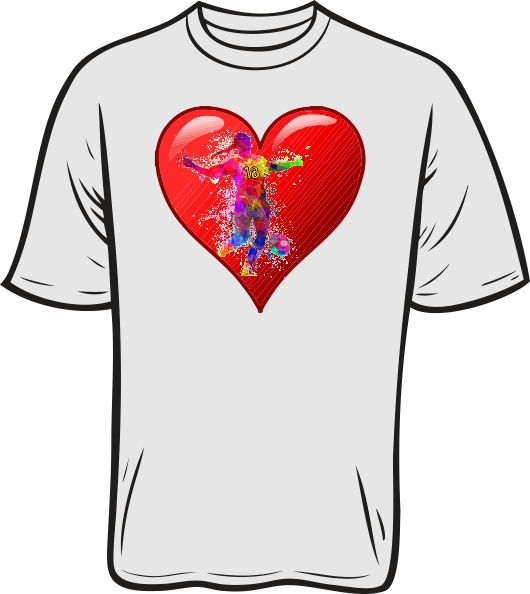 Heart Female Soccer Design 1