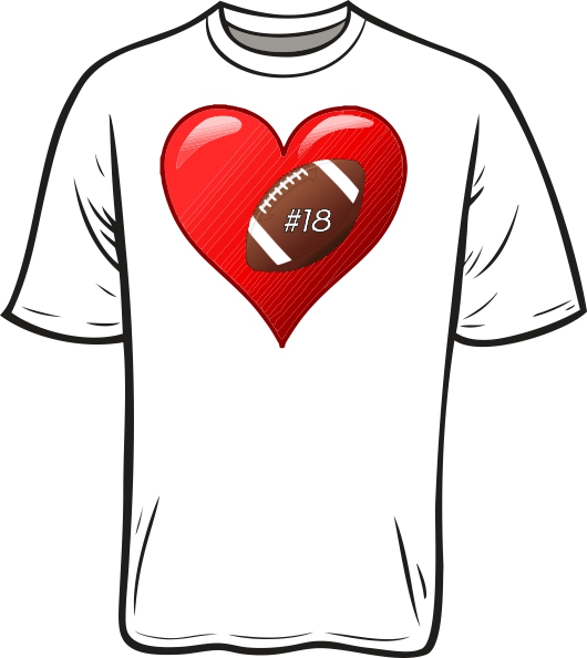 Heart Generic Football Design 1