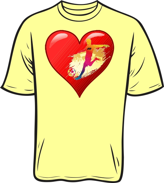 Heart Male Soccer Design 1