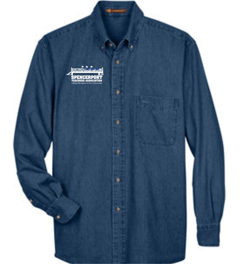 Harriton Men's 6.5 oz. Long-Sleeve Denim Shirt