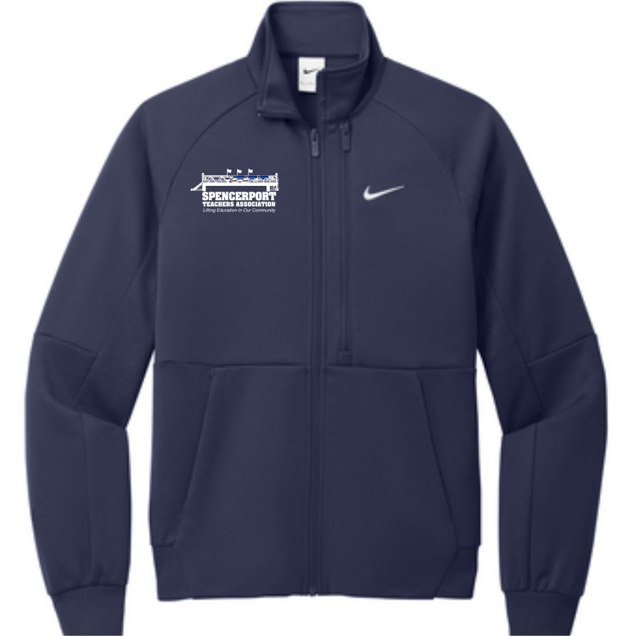 Navy Nike Full-Zip Chest Swoosh Jacket